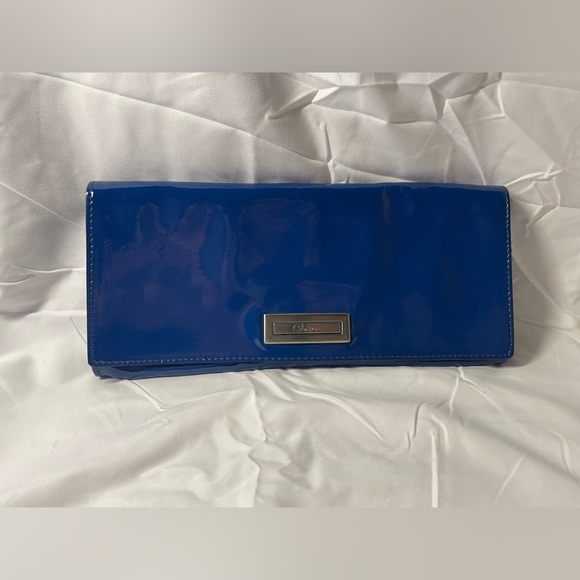 Cole Haan Handbags - Cole Haan Blueberry Patnt Clutch Purse
